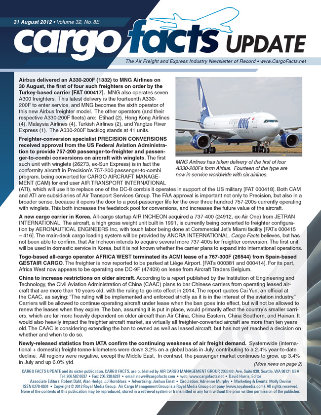 Cargo Facts Update