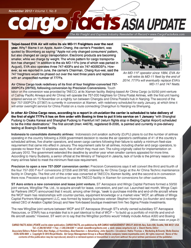 Cargo Facts Asia Update Nov. 2013